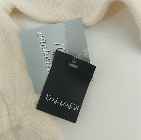 Tahari Cashmere Hooded Cardigan Size 6-9 Months Cream Colored - Picture 6 of 6